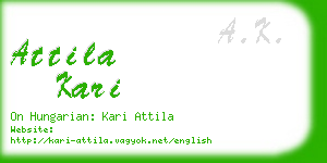attila kari business card